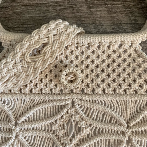 Handmade Crochet Woven Hand Held Bag Purse - Picture 7 of 10